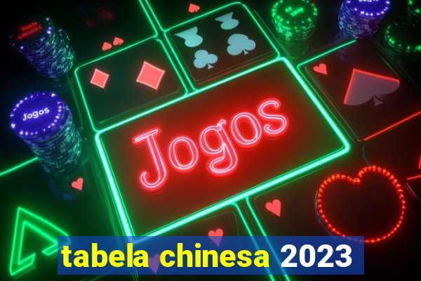 tabela chinesa 2023