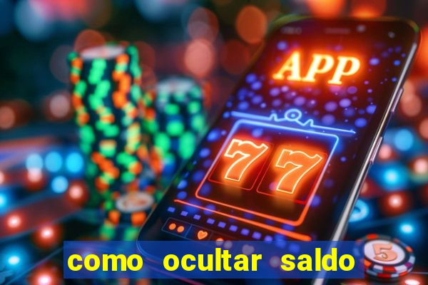 como ocultar saldo na betfair