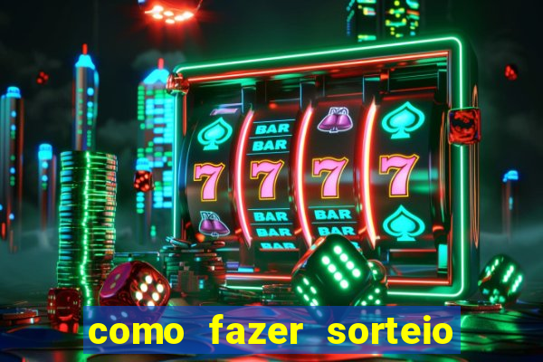 como fazer sorteio de cores online